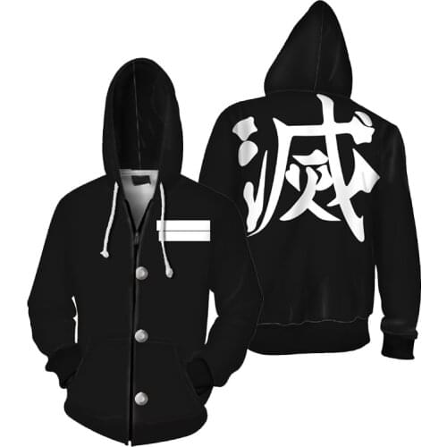 Anime Demon Slayer Kimetsu No Yaiba Tanjiro Kamado Nezuko Cosplay Costume 3D Hoodies Jackets Halloween Costume For Women CS034