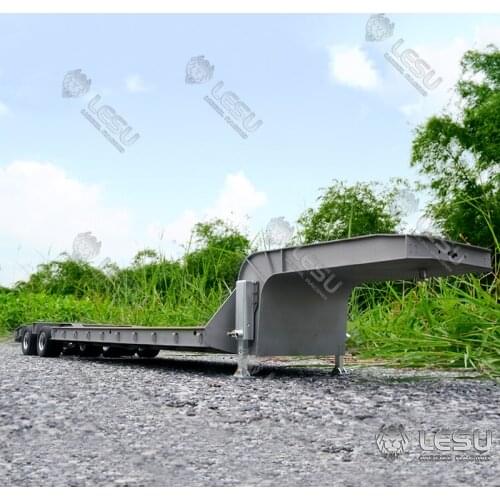 LESU Metal Wood 4 Axles Trailer 872MM for RC 1/14 TAMIYA Tractor Truck DIY Model TH16848-SMT5