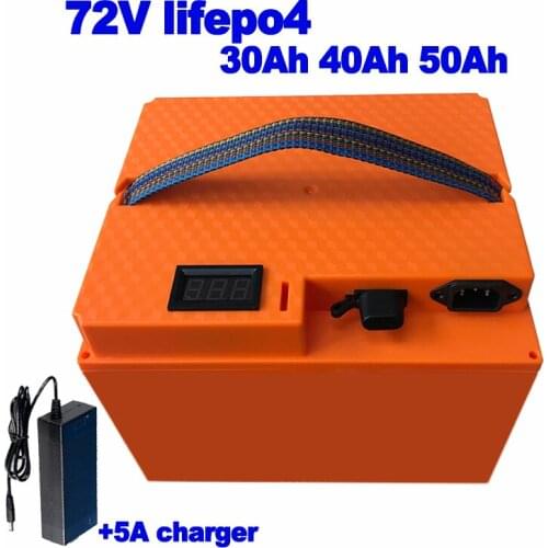 Lifepo4 lithium iron phosphate 72V 50Ah 30Ah 40Ah Ebike Lithium Battery for Off-road Scooter Motor tricycle madical device AGV