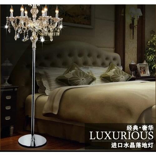 Fashion modern crystal Floor lamp living room lights bedroom lamps crystal French Modern stand Lights Crystal Abajur cristal