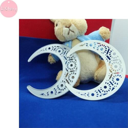 Moon Metal Cutting Dies Scrapbooking Stamping Stencils Embossing Folder Mold Clear Stamps and Dies Diy Crafts Molds