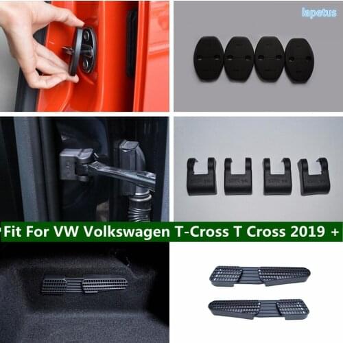 Seat Bottom AC Duct Vent / Door Lock Stopper Limiting Plastic Protection Cover Kit For VW Volkswagen T-Cross T Cross 2019 - 2021