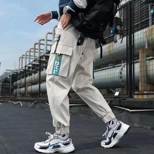 2021 New Men Trousers safari style Pants Man Outerwear Trousers Sweatpants Sports Ninth Pants Trousers Sweatpants Sports