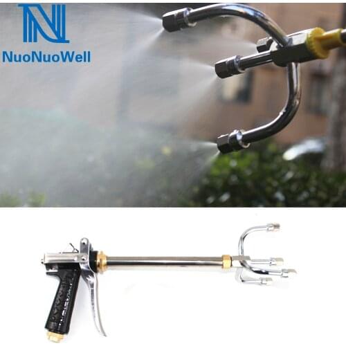 NuoNuoWell Agricultural High Pressure Pump Sprayer Ultra Fine Fog Nozzle Import Quality Stainless Steel 4 Ways Outlet