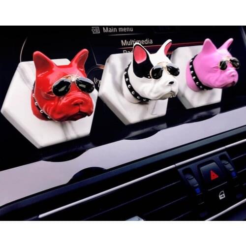 France Bulldog perfume Sunglasses style Car Air Freshener perfume Auto Interior Perfume Fragrance Ornament Accessorie decoration