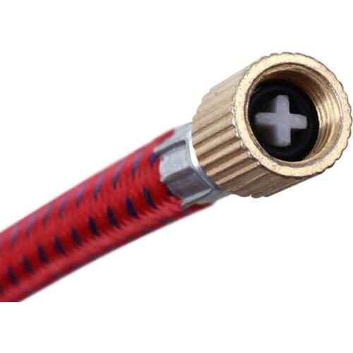 Portable Bicycle Bike Tire Hand Air Pump Inflator Replacement 60cm Tube Hose 7mm Braided F8B7