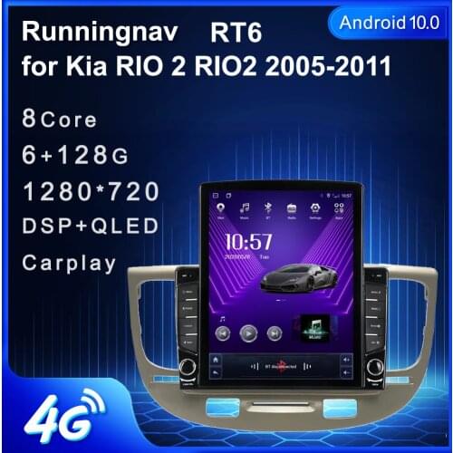 Runningnav For Kia RIO 2 RIO2 2005 2006 2007 2008 2009-2011 Tesla Type Android Car Radio Multimedia Video Player Navigation GPS