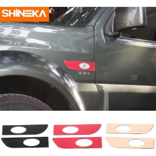 SHINEKA Aluminum alloy Car Side Fender Turn Signal Light Cover Trim Anti-collision Lamp Guards Frame For Suzuki Jimny 2007
