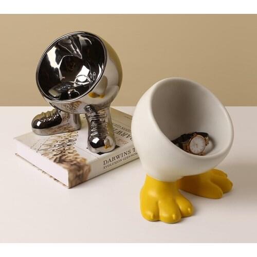 Nordic Light luxury lovely feet porch key storage ornaments living room desktop candy snacks storage ornaments