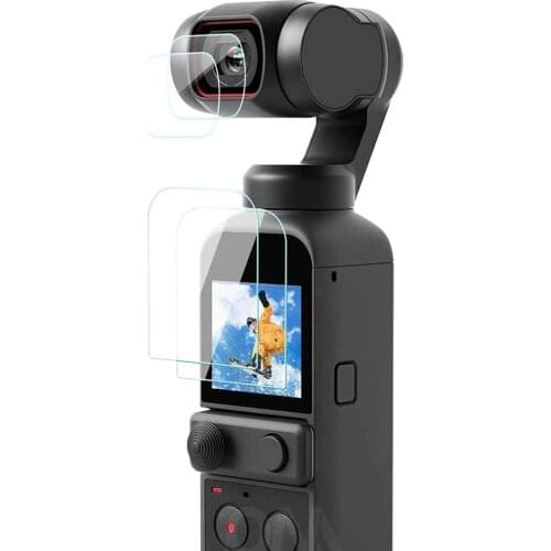 Tempered Glass Screen Protector Cover For DJI OSMO Pocket 2 Handheld Gimbal Action Camera Lens LCD Screen Protection Film Case