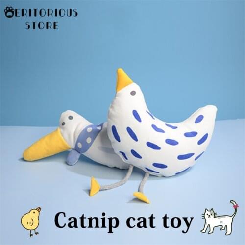 Rustle Sound Catnip Hen Toy Cats Products for Pets Cute Cat Toys Kitten Teeth Grinding Cat Plush Thumb Pillow Pet Accessories