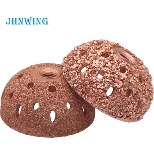 1pc Large Buffing Wheel Coarse /Fine Grit Tungsten Carbide Rasp / Contour Cup w/ Adaptor Grind Rasp Woodworking Tire Repair Tool