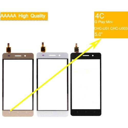 10Pcs/lot For Huawei Honor 4C Touch G Play Mini CHC-U01 CHC-U003 Touch Screen Panel Sensor Digitizer Front Glass Touchscreen