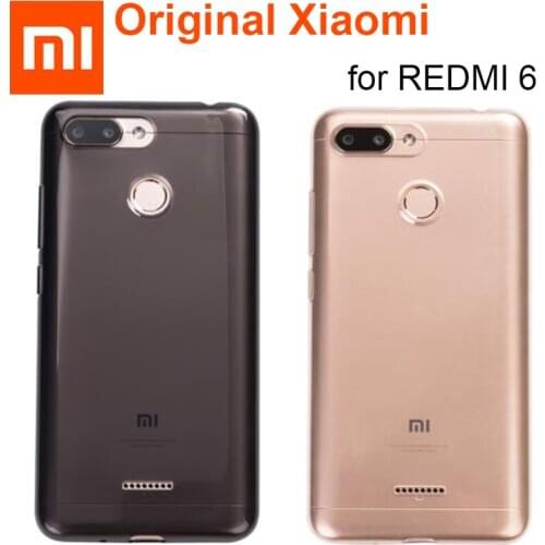 100% Original Xiaomi Redmi 6 Case Soft TPU Xiaomi Redmi 6 Cover Xiomi Redmi 6 Premium Silicone shockproof redmi6 Soft Shell 5.45