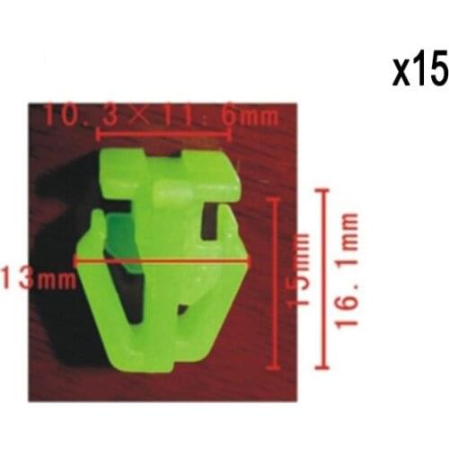 15pcs Nylon Fit Acura For Honda Side Protector Moulding Clip Retainer Fastener Rivet