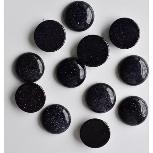 2020 Fashion hot selling good quality blue sand stone round cabochon 20mm stone beads 20pcs/lot Wholesale free shipping