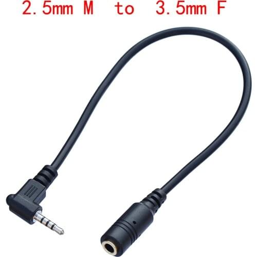 4 Pole Stereo 2.5mm Male to 3.5 mm Female Jack 90 Right Angled Male To Female Audio Adaptor Cable Cord