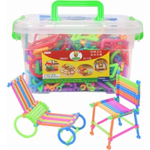 500Pcs Assembled Building Blocks DIY Smart Stick Plastic Blocks Imagination Creativity Educational Learning Toys Children Gift