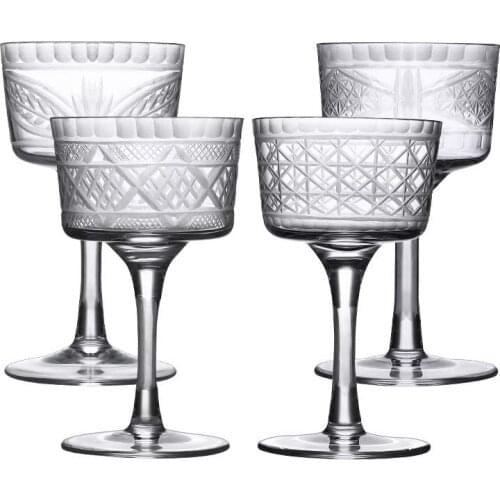 Free Shipping 4PCS 150ML Martini Glass Crystal Cocktail Cup Cocktail Glass Set of 4