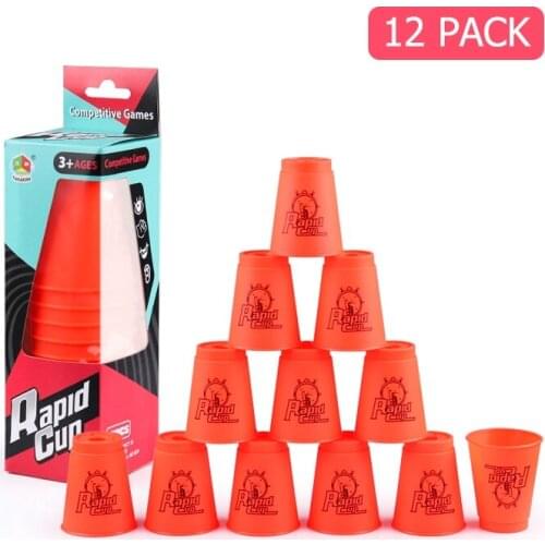 Quick Stacks Cups, 12 PC of Sports Stacking Cups Speed Training