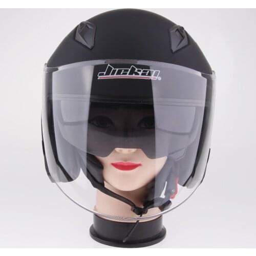 Dual Visors Motorcycle 3/4 Open Face Half Helmet Full Shield Visor Helmets