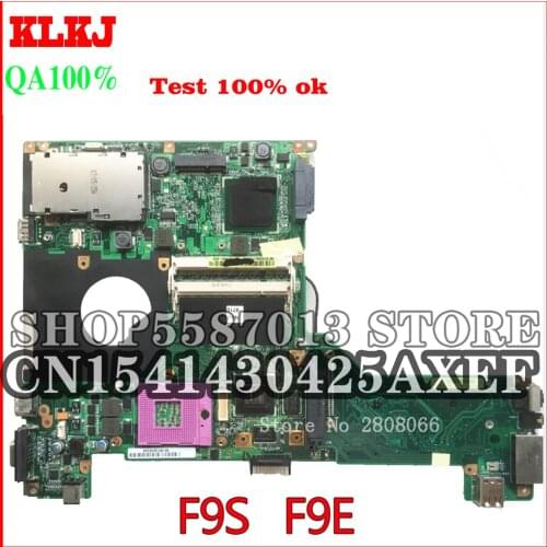 KLKJ F9S For ASUS F9S F9E Laptop Motherboard With Graphics Card F9s rev2.1 Original New Motherboard Test