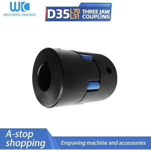 L-type three-jaw coupling L070 D35 L51 Bore 10/12/13/14/15/16/17/18mm