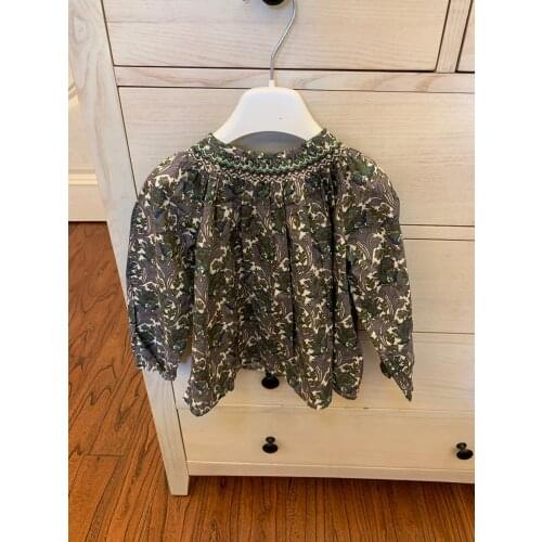 21 Presale September 15th Girls Tops Floral Pattern Smocking Design High Quality Baby Clothing