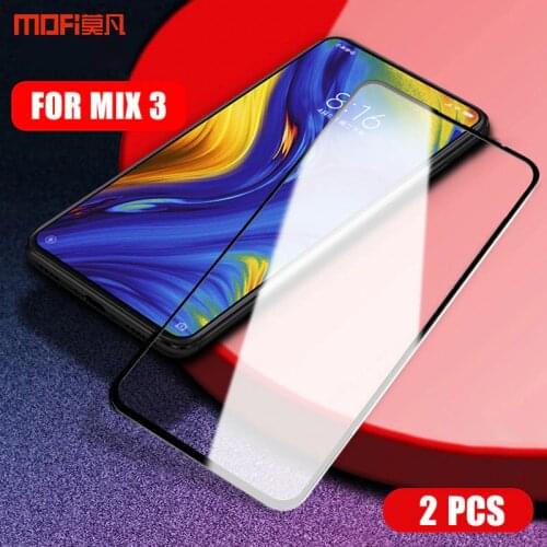 Mi mix 3 Glass MOFi For Xiaomi Mi Mix 3 Tempered Glass Film For Mi MIX 3 Full Cover Screen Protector mix3 Film Glass 6.39