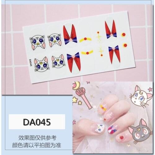 DA041-DA060 20 Style DIY Full Cover Nail Stickers Wraps False Nail Tips Nail Strips Nail Sticker Decal Korea Japan Nail