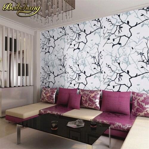 Beibehang Tree roots Birch Tree Branches papel de parede 3d Wallpaper Dine Room Bath Room Wall Paper Mural Art Deco Wallcovering