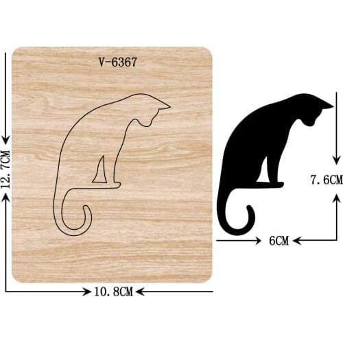 New Cat wooden dies cutting dies for scrapbooking Multiple sizes V-6367