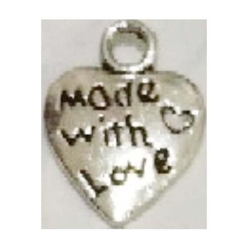 Wholesale 500pcs/Lot DIY Love heart charm jewelry accessories