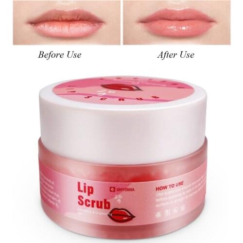 ENVISHA Lip Scrub Moisturizing Lip Balm Exfoliating Scrub Smooth Lip Film Nourish Repair Cleft Fine Lines Wrinkle Lips Care