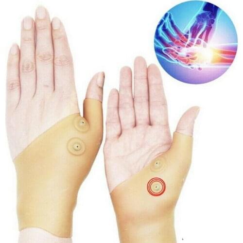 Magnetic Therapy Wrist Hand Thumb Support Gloves Silicone Gel Arthritis Pressure Corrector Massage Pain Relief Gloves Hot Sale