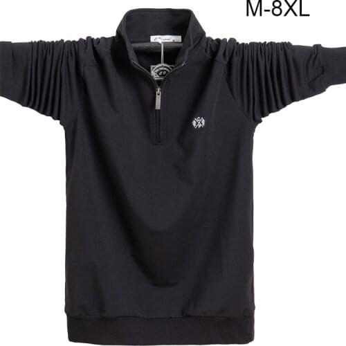 Men Shirt longsleeve Plus size 6XL 7XL 8XL Fashion Men Business Casual Cotton Male Shirt Long Sleeve Soild Turn-down Collar