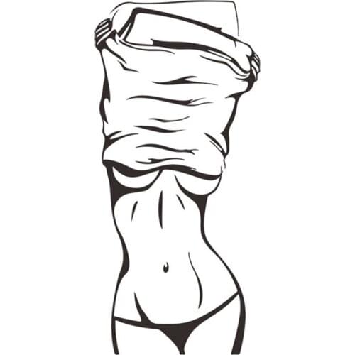 PVC Sexy girl wall sticker personality creative living room bedroom decoration background sticker Art Decals