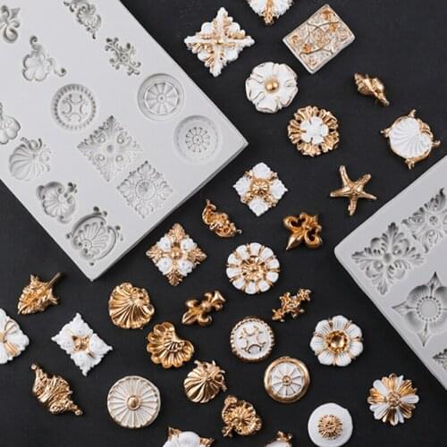 KUXSE European Relief Silicone Mold Sugarcraft Wedding Cake Decorating Tools DIY Flower Border Fondant Chocolate Gumpaste Mold