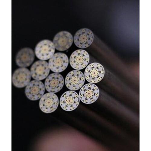 Knife DIY shank brass Mosaics Rivets 130mm nail steel tube 6mm DIY knife handle screw More design exquisite style