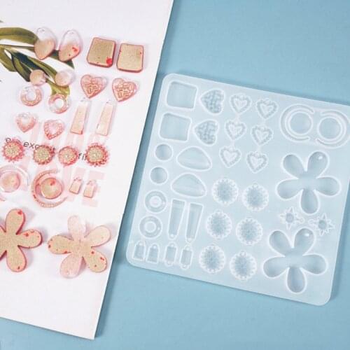 SNASAN G19 DIY Crystal Epoxy Mold Resin Dangle Earring Pendant Mold Casting Silicone Molds Decoration Craft Jewelry Making Tool