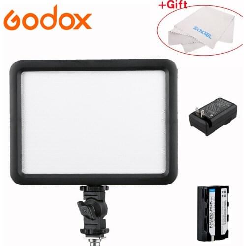 Godox LEDP-120C LED Video Lamp Light Panel 3300K~5600K+Battery and Charger for Camera Camcorder Video Ultra Slim Light LED lamp