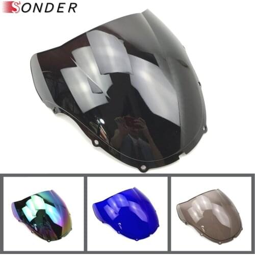 For Honda CBR 600 F4 1999 2000 99 00 Black Windshield WindScreen Double Bubble cbr 600 f4 CBR600 cbr600 CBR600RR RR rr
