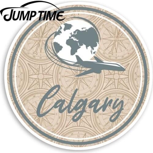 Jump Time Calgary Canada Vinyl Stickers Travel Sticker Laptop Luggage Decal Truck Window Car Wrap Car Accessories