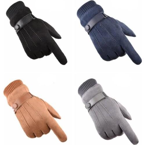 Weimostar Outdoor Cycling Gloves Winter Windproof Suede Plus Velvet Keep WDriving Mittens Guantes arm Touch Screen