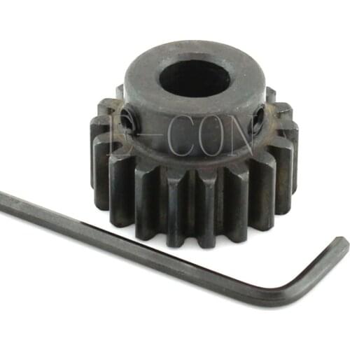 1pcs 1.5M18T 12mm Width 5mm/6mm/6.35mm/8mm/10mm/12mm Bore Hole 18 Teeth Module 1.5 Motor Metal Gear Wheel Top Screw