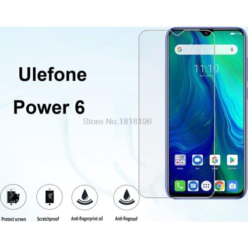 1PC 2PC For Ulefone Power 6 Tempered Glass 9H 2.5D Premium Screen Protector Phone Film For Ulefone Power 6 Case Glass Cover 6.3"