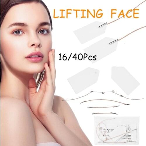 16/40 Pcs Set Neck Thin Face Facial Line Invisible V-Shape Anti-wrinkle Sticker Sagging Skin Lift Up Fast Chin Adhesive Tape