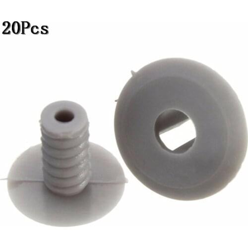 20pcs/Set Grey Trim Panel Lining Clips Plastic Fastener Light Grey For VW Volkswagen T4 T5 Transporter Eurovan Light