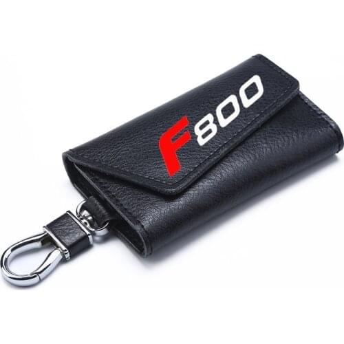 3D cowhide Key key case Holder Chain Collection Keychain for BMW F800R F800ST F800GS F800GT F800S Logo Motorcycle Badge Keyring