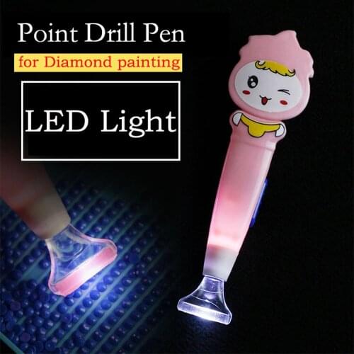 5D Diamond Painting Point Drill Pen with LED Light Cross Stitch Tool 3/ 6/ 9 pick-up hats